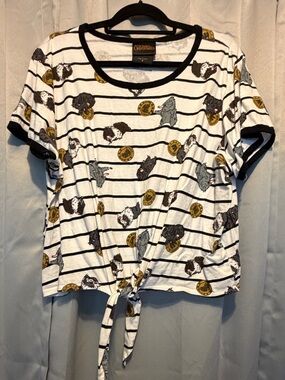Harry Potter/The Crimes of Grindlewald Niffler Tie Front Cropped Tee